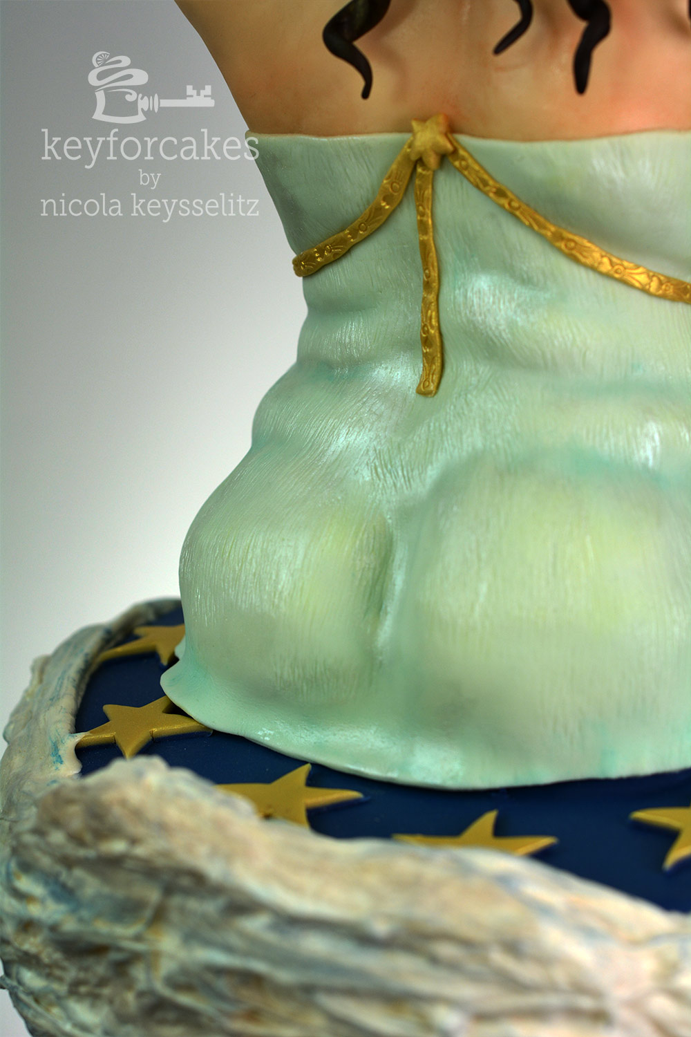 Wettbewerbstorte aus Modellierschokolade zur Cake International 2016 Thema Brexit, der Ausstieg Englands aus der EU