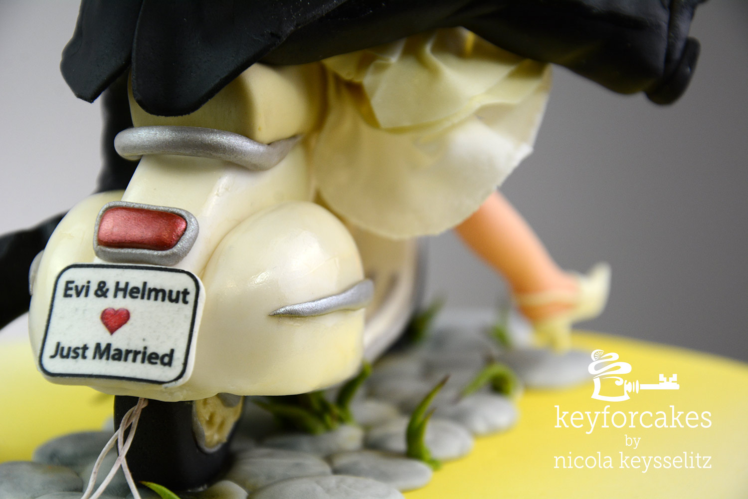 Just Married - Evelyn und Helmut - Tortentopper für Hochzeitstorte