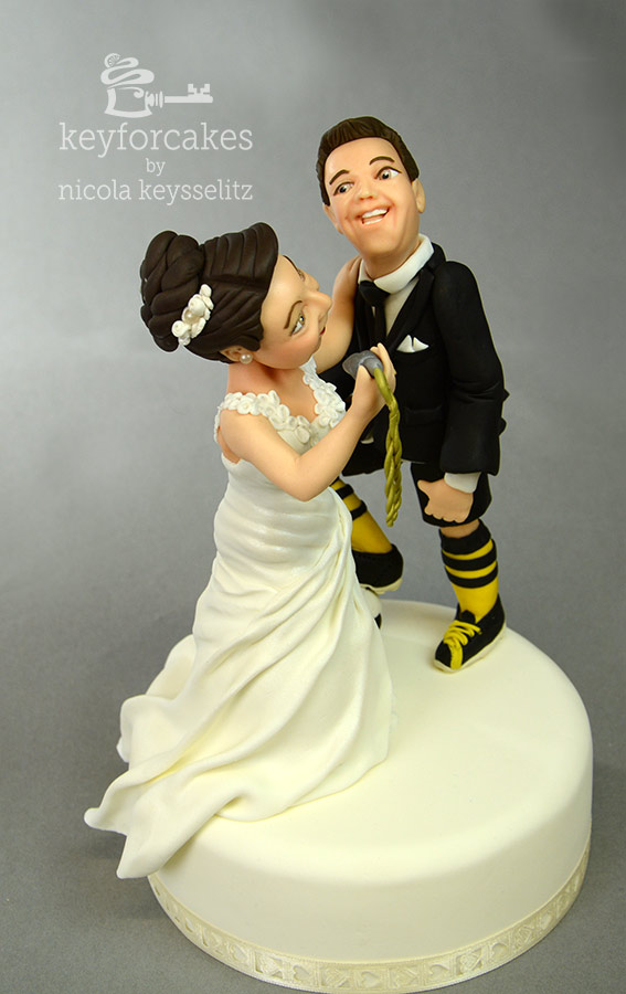 Auftragsarbeit Brautpaar mit Fussball