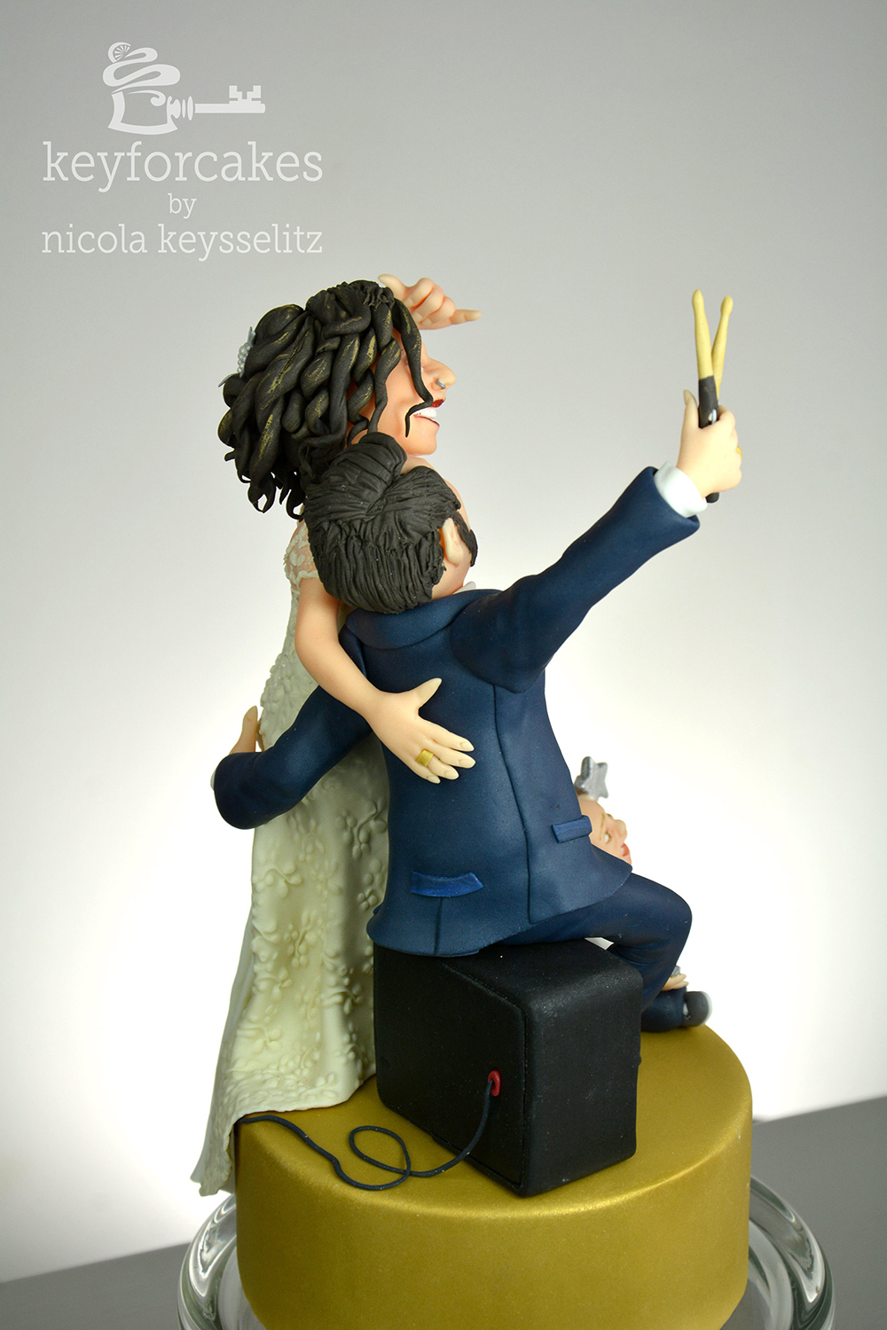 Details der Figur der Hochzeitstorte