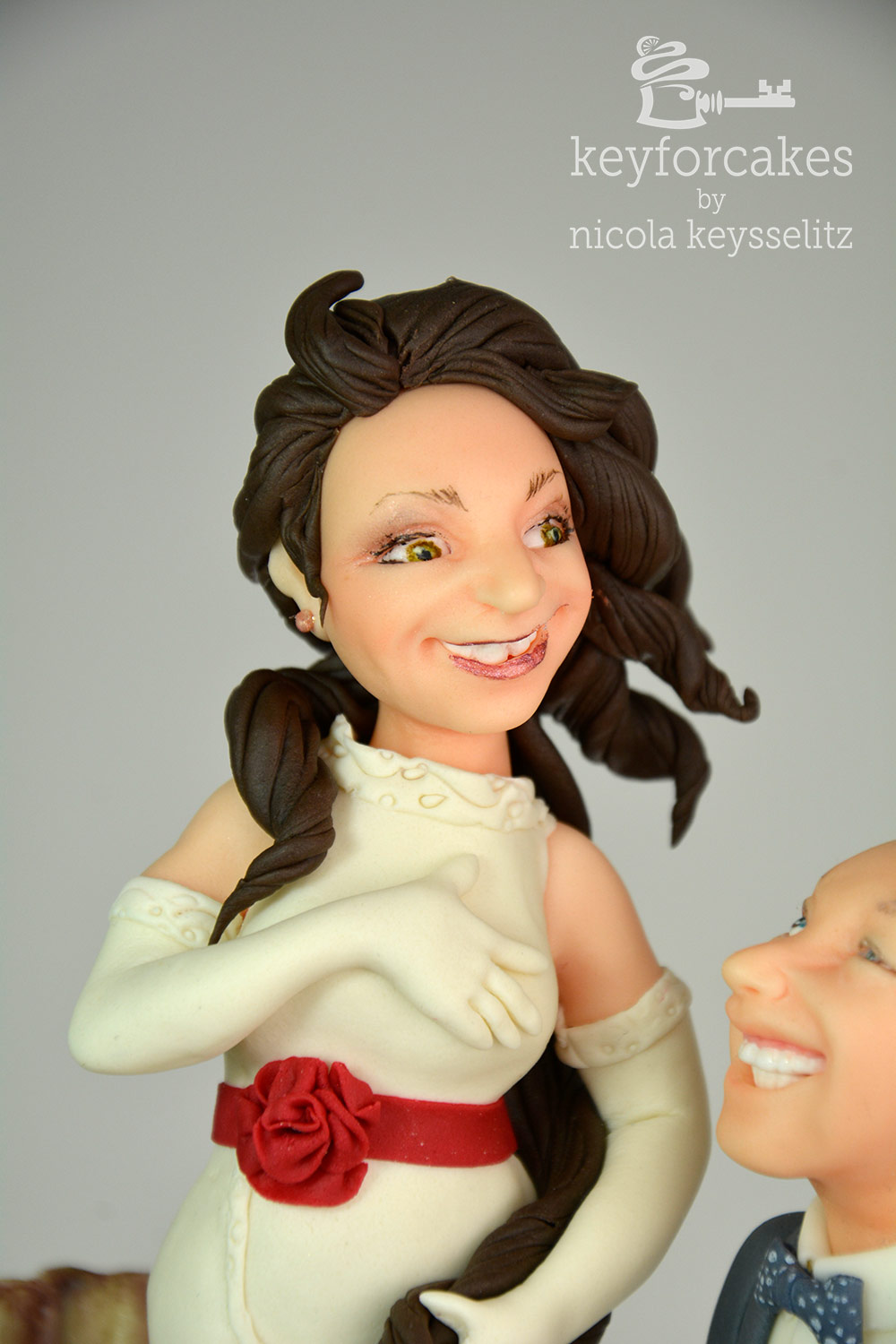 Die Geburt der Venus von Sandro Botticelli diente als Inspiration dieser Hochzeitsfigur aus Fondant