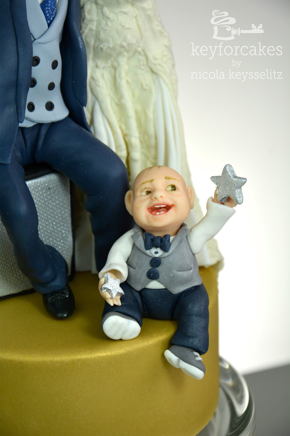 Detailaufnahme Torten Topper mit Baby