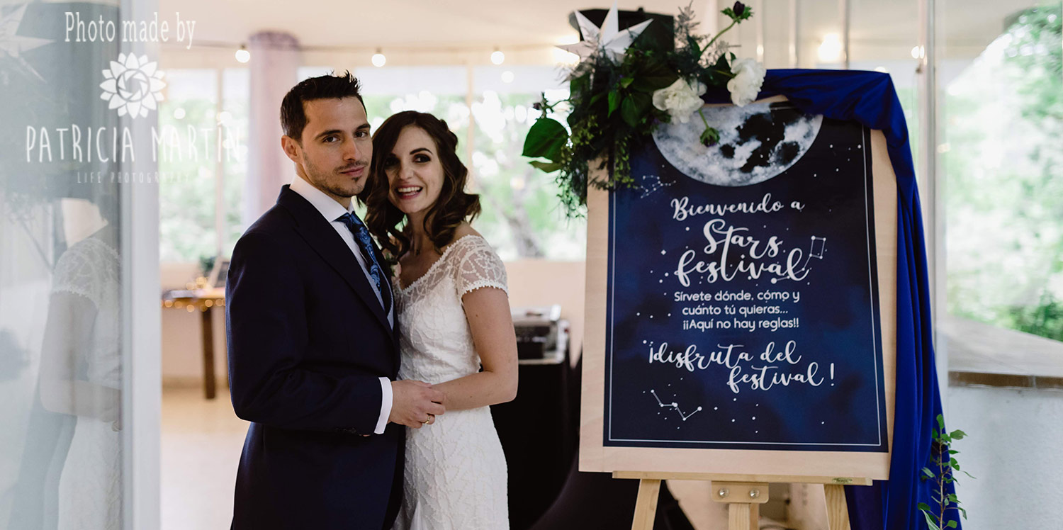 Das Brautpaar - Hochzeitsfeier als Stars Festival